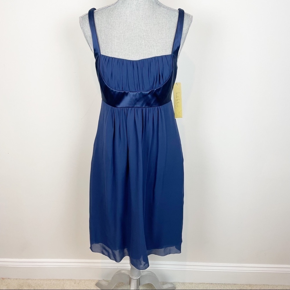 New Nicole Miller Silk Blue Dress Size 6